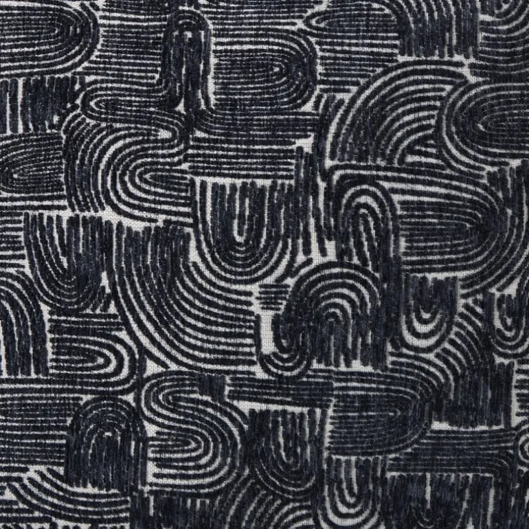 Kussen chenille jacquard - blauw - 45x45 cm