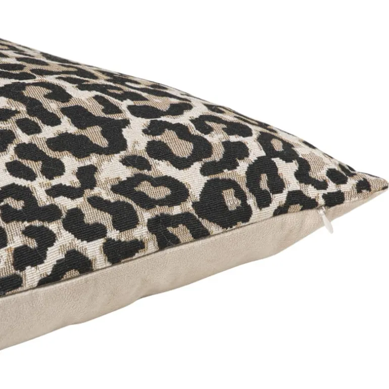 Kussen jacquard animal - bruin - 45x45 cm