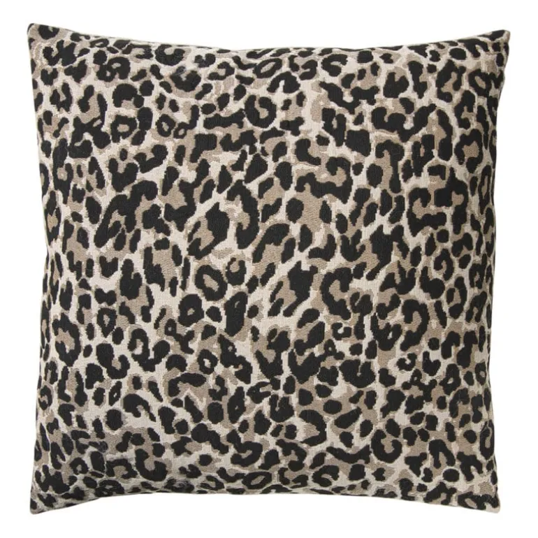 Kussen jacquard animal - bruin - 45x45 cm