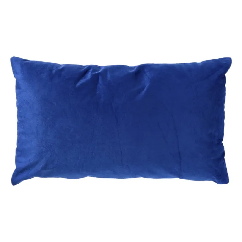 Kussen met piping - blauw - 30x50 cm