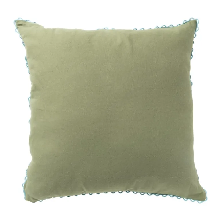Kussen met print - groen - 45x45 cm