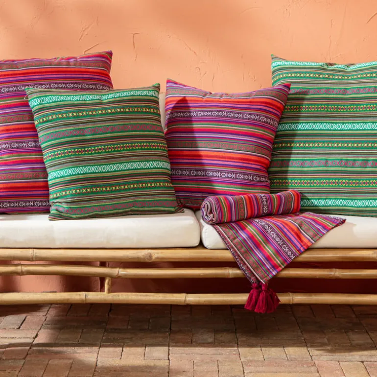 Kussen mexican groot - groen - 60x60 cm