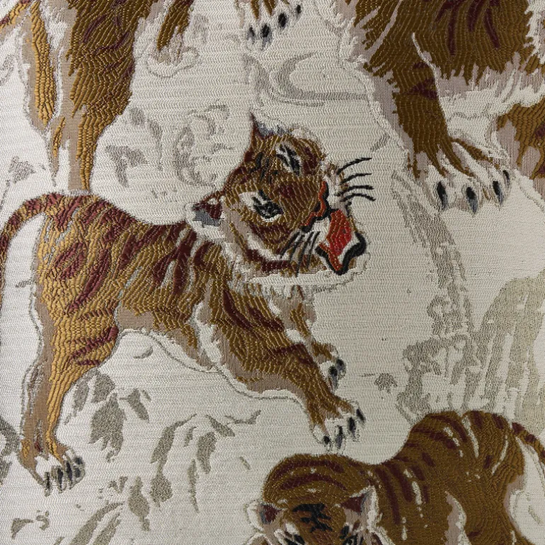 Kussen tijger metallic - zilverkleurig - 45x45 cm