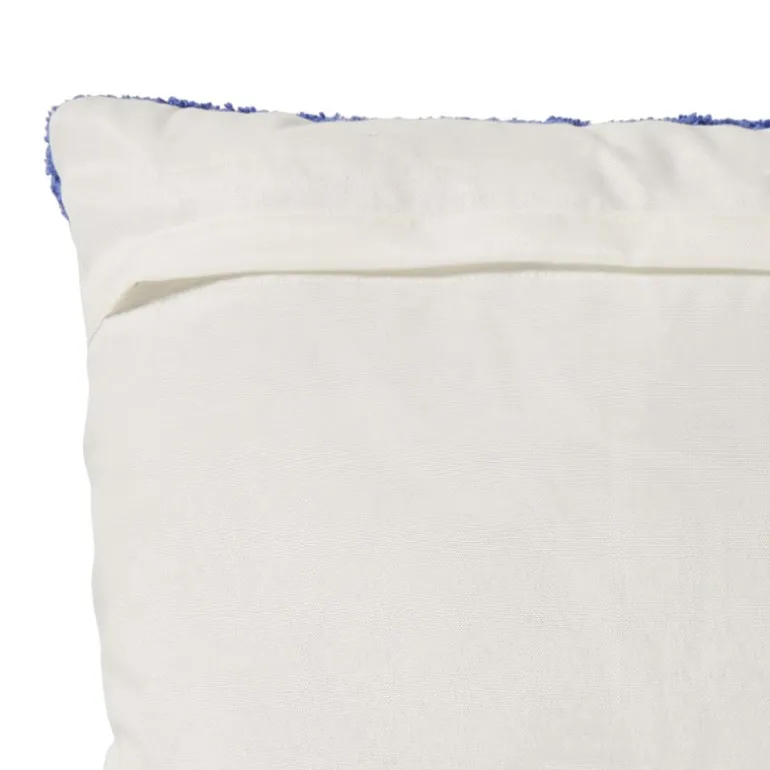 Kussen tufted - blauw - 45x45 cm