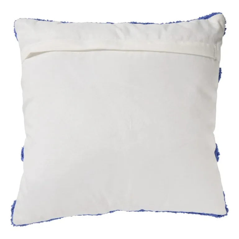 Kussen tufted - blauw - 45x45 cm