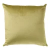 Kussen velvet bladeren - geel - 45x45 cm