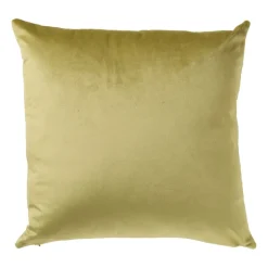 Kussen velvet bladeren - geel - 45x45 cm