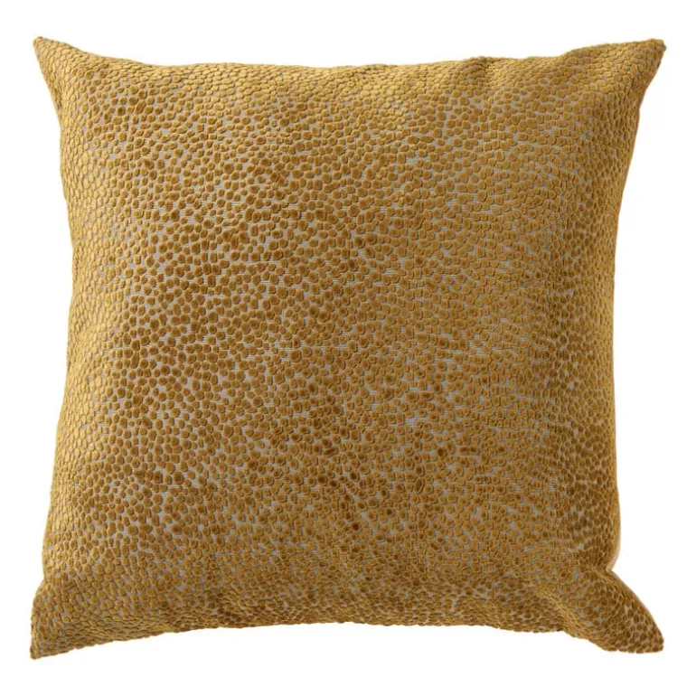Kussen velvet schubben - bruin - 45x45 cm