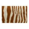 Kussen zebraprint - terra/wit - 30x50 cm