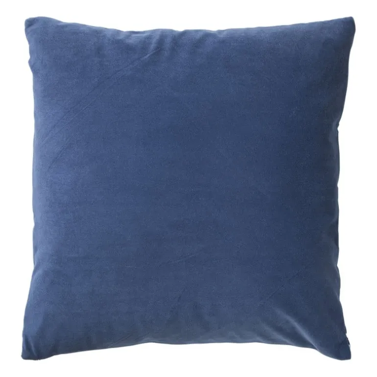 Kussen zigzag - blauw - 45x45 cm