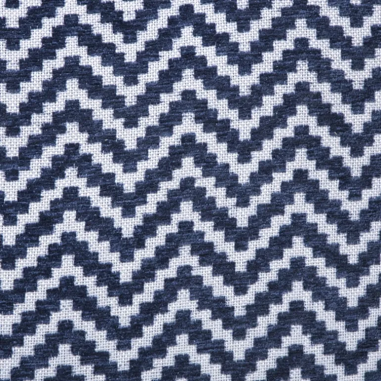 Kussen zigzag - blauw - 45x45 cm