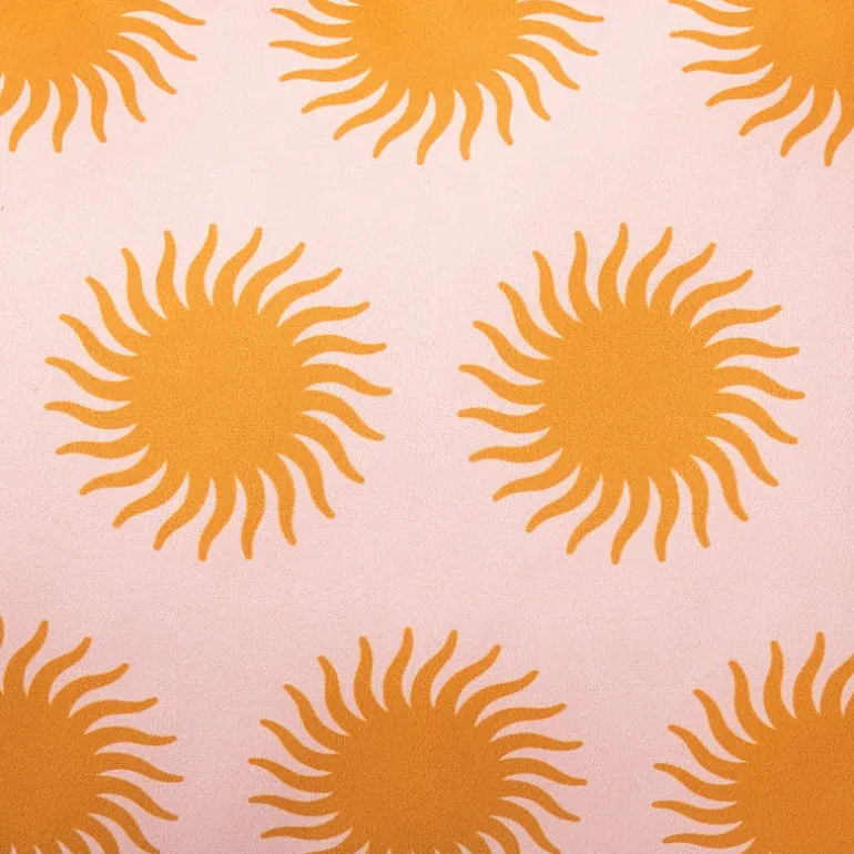 Kussen zonnetjes - roze/oranje - 30x50 cm