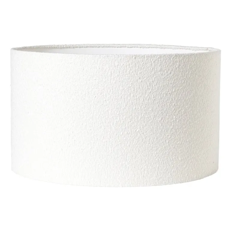 Lampenkap bouclé - wit - ø45x26 cm