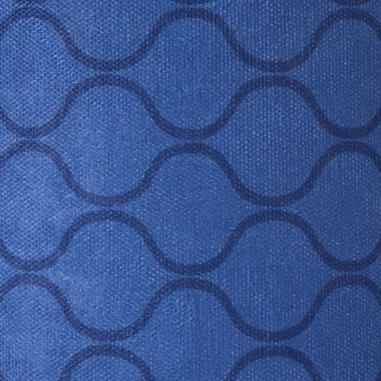 Lampenkap grafisch - blauw - ø24.5x17 cm