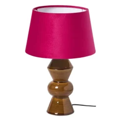 Lampenkap taps klein - roze - ø23x14 cm