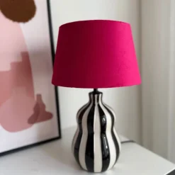 Lampenkap taps klein - roze - ø23x14 cm
