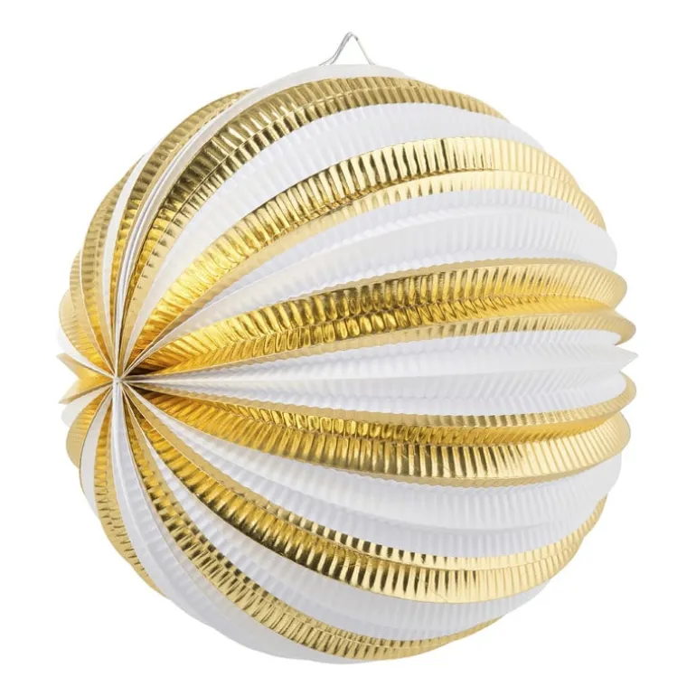 Lampion wit/goud - diverse varianten - ⌀25 cm