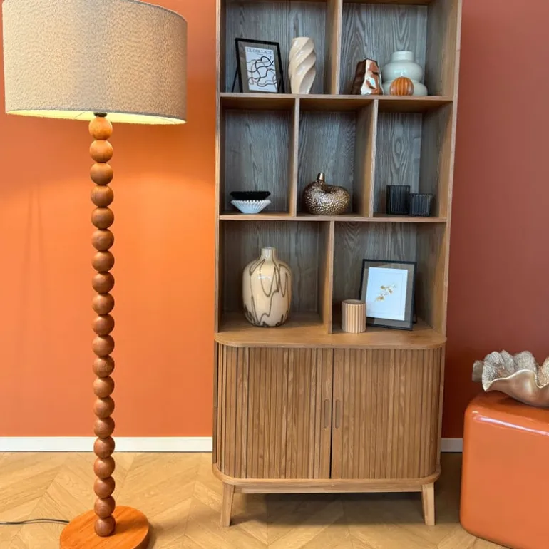 Lampvoet bollen hoog - bruin - ø25x130 cm