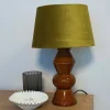 Lampvoet reactive glaze - bruin - ø9.5x21 cm