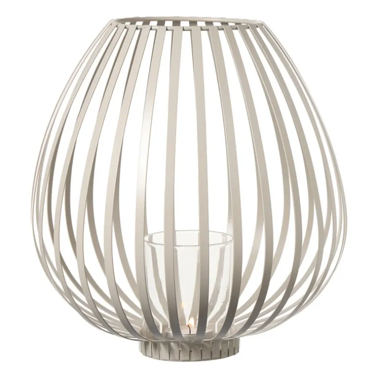 Lantaarn lira klein - beige - ø24.5x26 cm