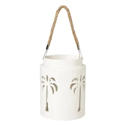 Lantaarn palmboom groot - beige - ø16x20.3 cm