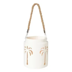 Lantaarn palmboom klein - beige - ø13x15 cm