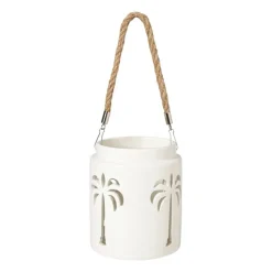 Lantaarn palmboom klein - beige - ø13x15 cm