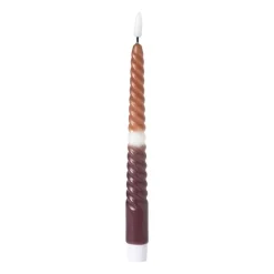 LED dinerkaars dipdye - geel/wit - ø3x24.5 cm