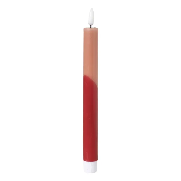 LED dinerkaars duo - roze/rood - ø2.2x24.5 cm