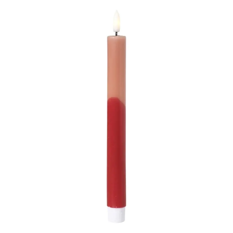 LED dinerkaars duo - roze/rood - ø2.2x24.5 cm
