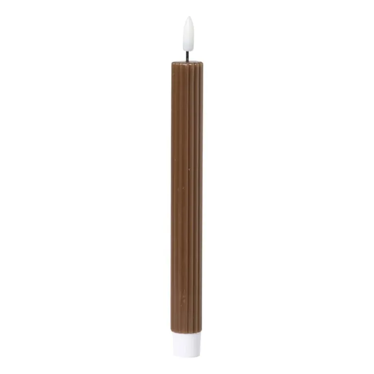 LED dinerkaars rib - bruin - ø2.2x24.5 cm