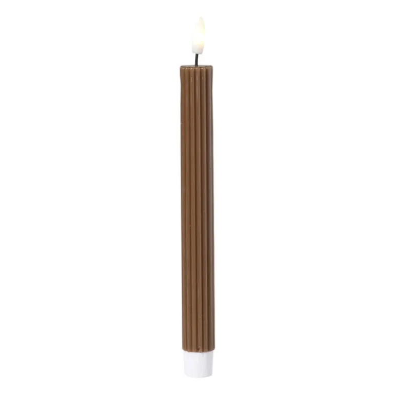LED dinerkaars rib - bruin - ø2.2x24.5 cm