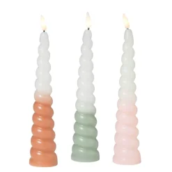 LED dinerkaars swirl - roze - ø5x20 cm