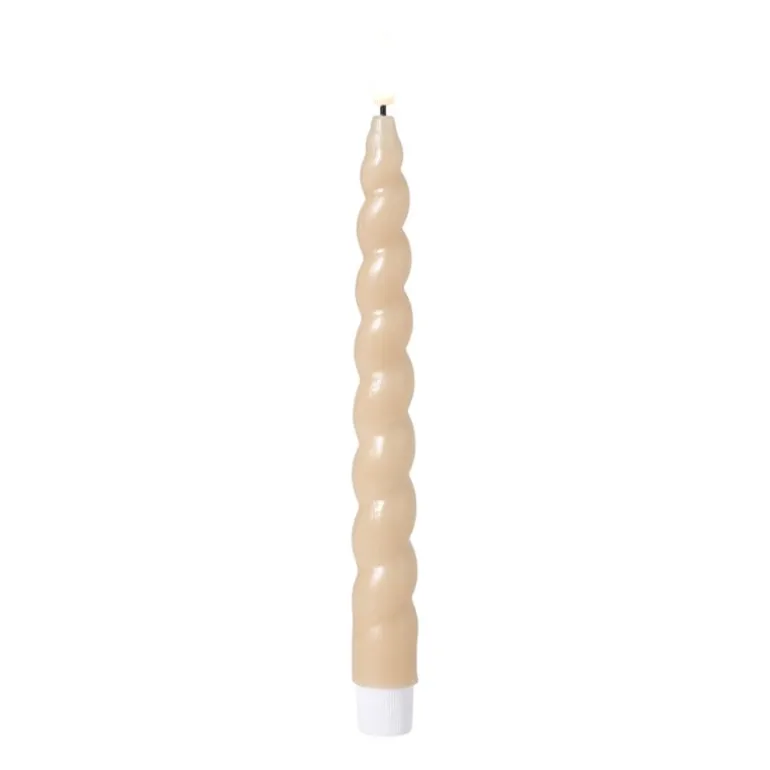 LED dinerkaars twist - beige - ø2.5x24.5 cm