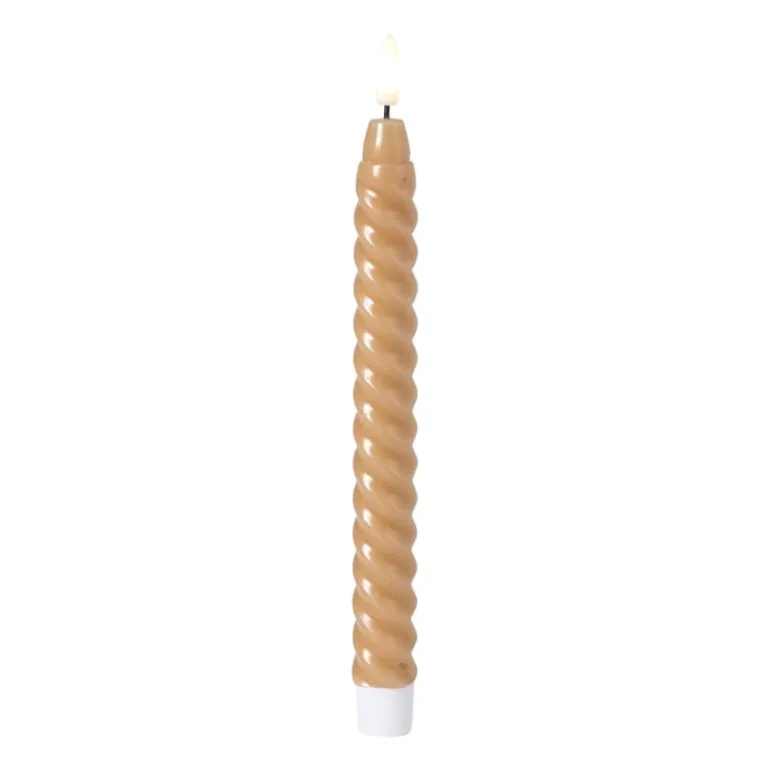 LED dinerkaars twist smal - bruin - ø2.5x24.5 cm