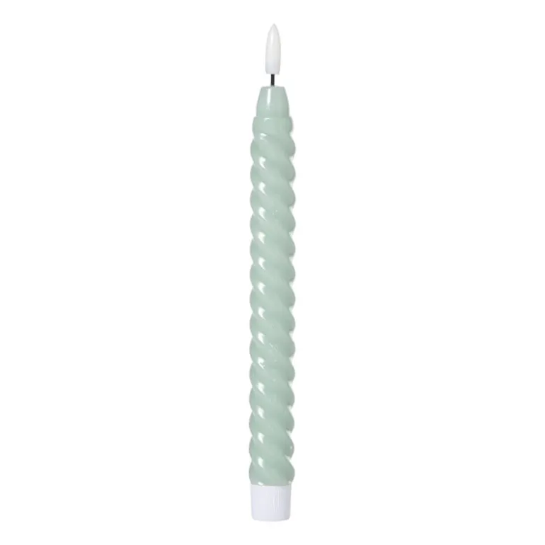 LED dinerkaars twist smal - groen - ø2.5x24.5 cm