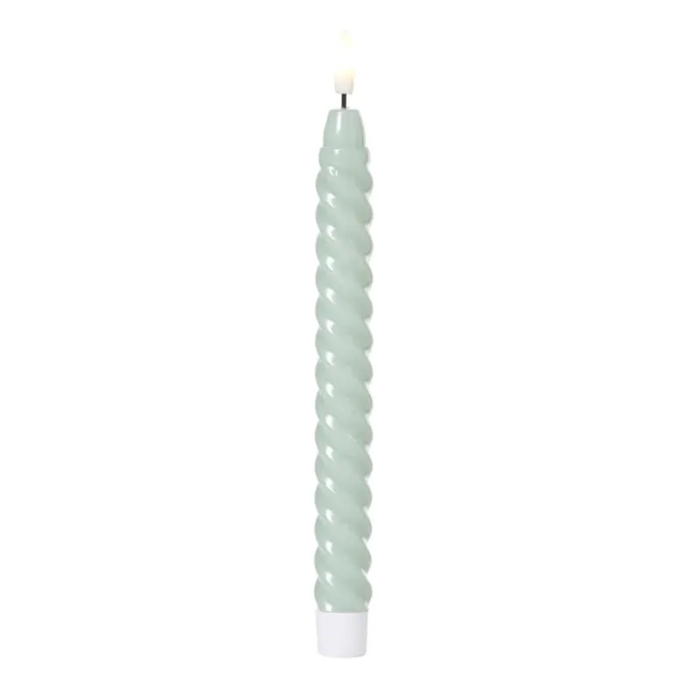 LED dinerkaars twist smal - groen - ø2.5x24.5 cm
