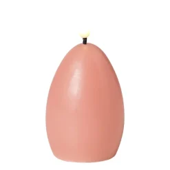 LED kaars paasei - roze - ø6.2x11.5 cm