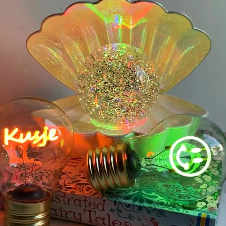 Ledlampje kusje - oranje - ø7x12 cm