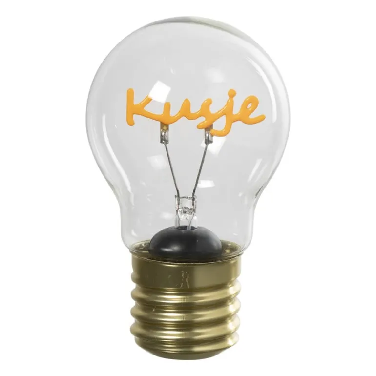 Ledlampje kusje - oranje - ø7x12 cm