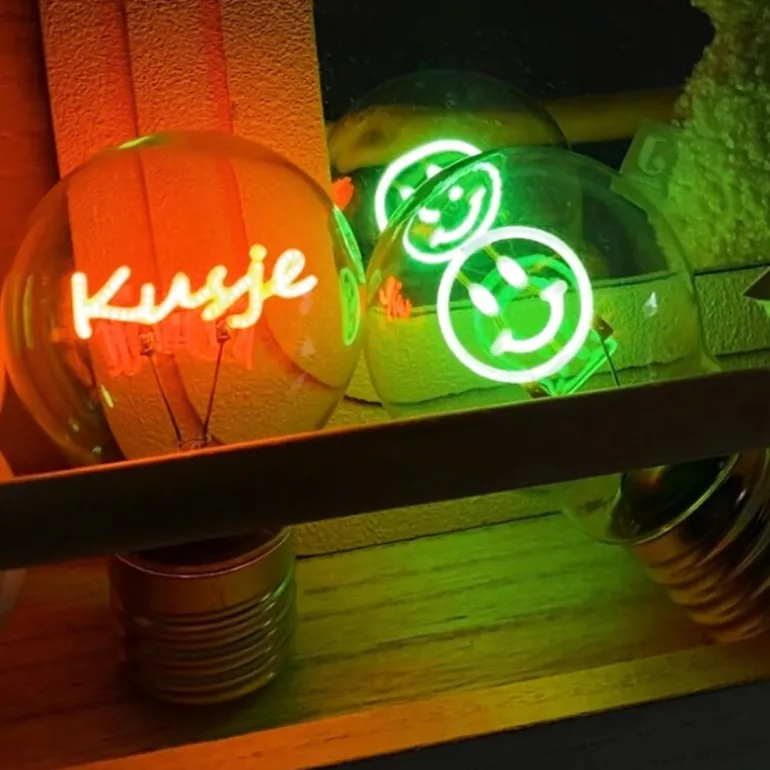 Ledlampje smiley - groen - ø7x12 cm