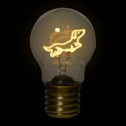 Ledlampje teckel - bruin - ø7x12 cm