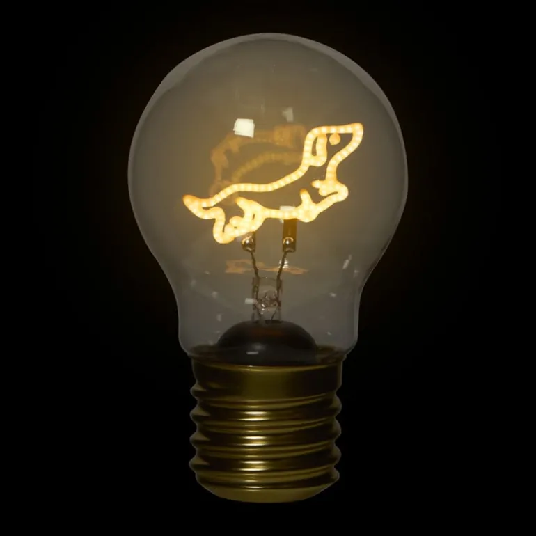 Ledlampje teckel - bruin - ø7x12 cm