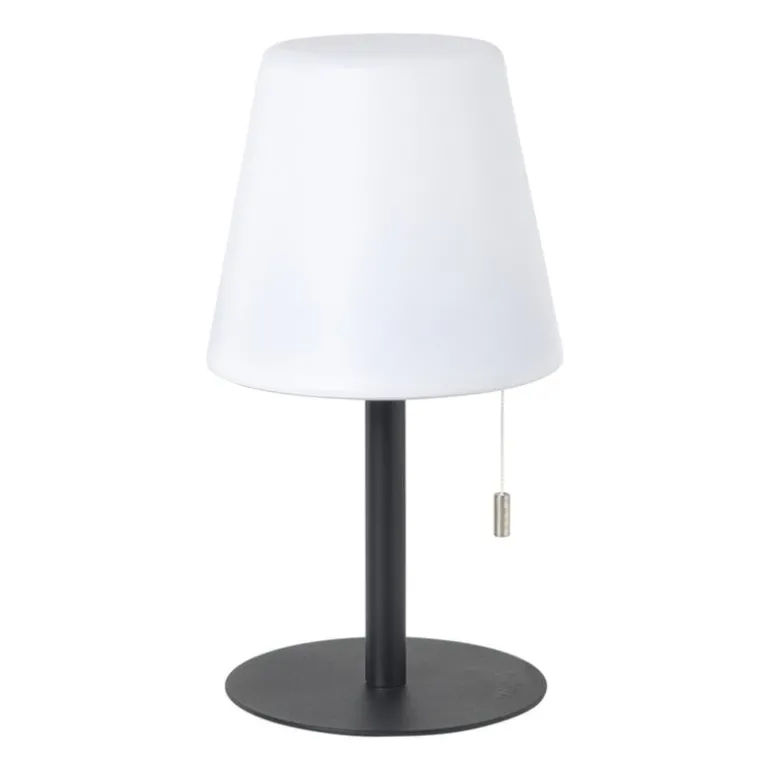 LED tafellamp USB - wit/zwart - ø16.5x21 cm