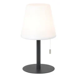 LED tafellamp USB - wit/zwart - ø16.5x21 cm