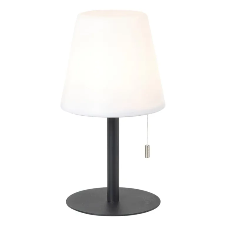 LED tafellamp USB - wit/zwart - ø16.5x21 cm
