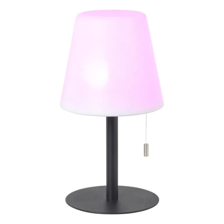 LED tafellamp USB - wit/zwart - ø16.5x21 cm