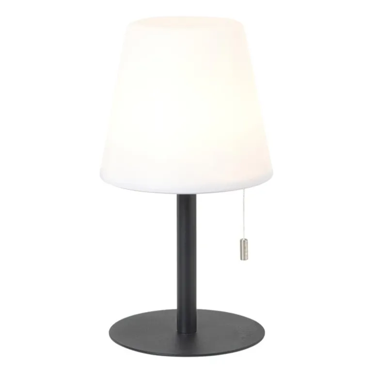 LED tafellamp USB - wit/zwart - ø16.5x21 cm