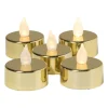 LED waxinelichten - goud - set van 5