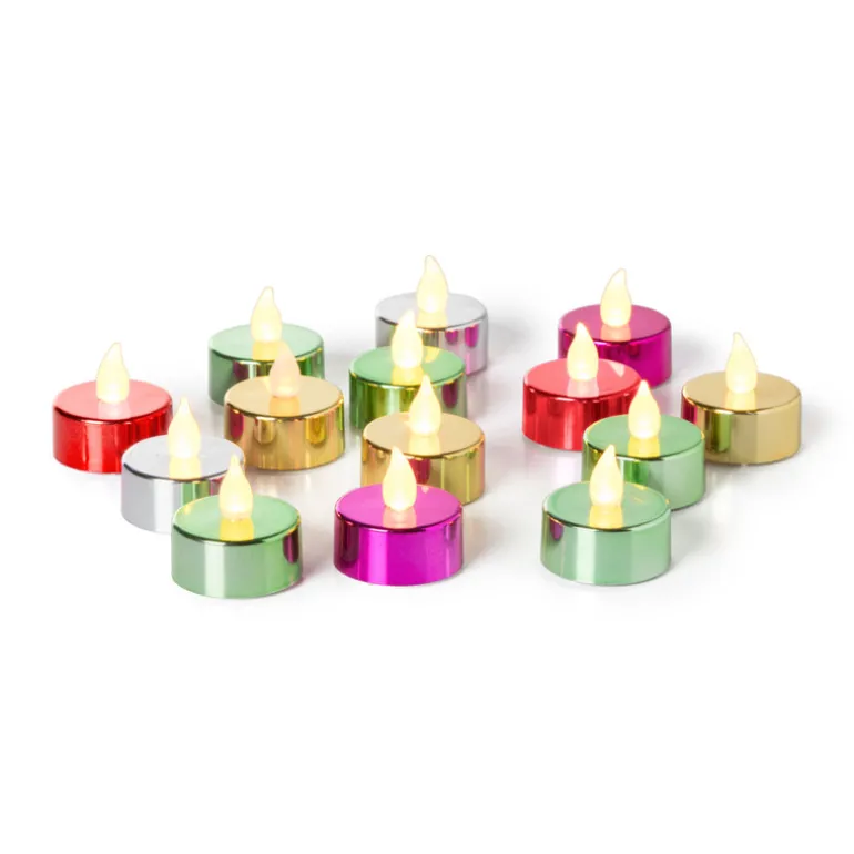 LED waxinelichten - goud - set van 5